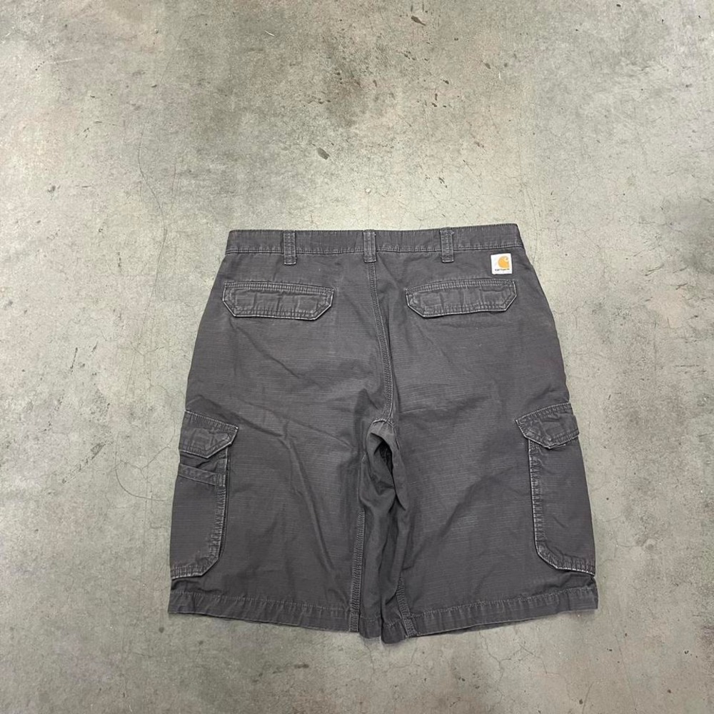 Carhartt mens grey cargo shorts fade utility work canvas 36